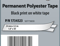 DYMO, RHINOPLUS WHITE, 3/8" PERM POLY LABEL, 5 ROLL MINIMUM