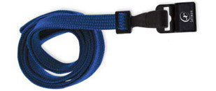 BRADY PEOPLE ID, BLACK FLAT BRAID BREAKAWAY WOVEN LANYARD WITH UNIVERSAL SLIDE ADAPTER AND NICKEL-PLATED STEEL SWIVEL HOOK, 3/8" WIDTH, LENGTH 36", BAG OF 100, PIECED AND SOLD IN FULL BAGS ONLY