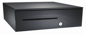 APG, S100, HEAVY DUTY CASH DRAWER, HARDWIRED FOR EPSON, BLACK, 16X16, ADJUSTABLE DUAL MEDIA SLOTS, FIXED 5X5 TILL