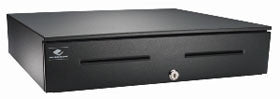 APG, S4000, HEAVY DUTY CASH DRAWER, MULTIPRO, BLACK, PAINTED FRONT, 18X20, 2 MEDIA SLOTS, COIN ROLL STORAGE TILL, CABLE REQUIRED