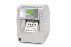 TOSHIBA, DESKTOP THERMAL PRINTER, B-SA4T, 4IN WIDE, 300 DPI, PLASTIC CASE, DIRECT THERMAL OR THERMAL TRANSFER, 6 IPS, USB, PARALLEL, ETHERNET