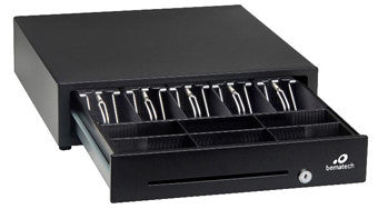BEMATECH, CD415, ECONOMY CASH DRAWER, DIM 16X16X4.5, BLACK,HARDWIRED RJ12,COMPATIBLE WITH EPSON OR STAR PRINTERS