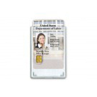BRADY PEOPLE ID, RIGID SHIELDED  BADGE HOLDER, HOLDS 2 SMART CARDS, SHIELDS SENSITIVE ID DATA, VERTICAL SLOT, PACK OF 50