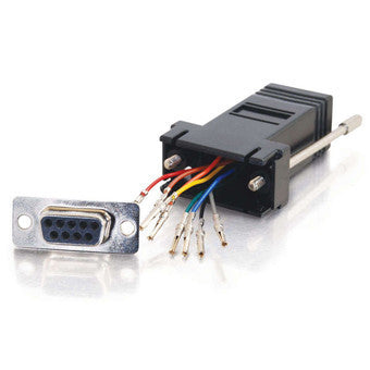 CABLES TO GO, RJ45 TO DB9 FEMALE MODULAR ADAPTER, BLACK