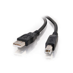 CABLES TO GO, 2M USB 2.0 A/B CABLE-BLACK (6.6FT)