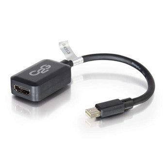 CABLES TO GO, 8 IN MINI DISPLAYPORT, MALE TO HDMI FEMALE ADAPTER CONVERTER, BLACK