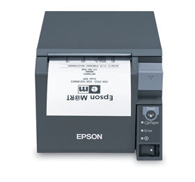 EPSON, DISCONTINUED, REFER TO C31CD38A9801 TM-T70II, FRONT LOADING THERMAL RECEIPT PRINTER, ETHERNET (UB-E03) AND USB, EPSON DARK GRAY, POWER SUPPLY INCLUDED, REQ CABLE