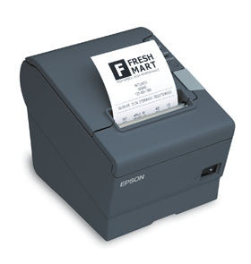 EPSON, TM-T88V, THERMAL RECEIPT PRINTER - ENERGY STAR RATED, EPSON BLACK - NEW COLOR, ETHERNET (UB-E03) AND USB INTERFACE, POWER SUPPLY INCLUDED