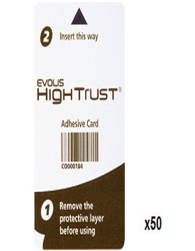 EVOLIS, PRIMACY PRINTER CONSUMABLES, ADHESIVE CLEANING CARD KIT: 50 ADHESIVE CARDS
