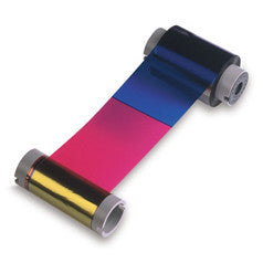 HID GLOBAL, ACCESSORY, YMCKOK STARTER CARTRIDGE W/CLEANING ROLLER, FULL-COLOR RIBBON WITH TWO RESIN BLACK PANELS AND CLEAR OVERLAY PANEL, 200 IMAGES