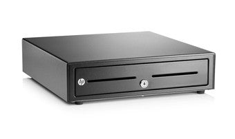 HP, HEAVY DUTY CASH DRAWER, 5 BILLS AND 5 COINS, INTERFACE CABLE TO CONNECT TO HP RECEIPT PRINTER, 2 SETS OF KEYS, US - ENGLISH LOCALIZATION