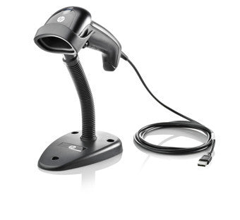 HP, SMARTBUY, LINEAR BARCODE SCANNER, INCLUDES SCANNER STAND AND USB CABLE