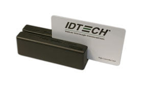 ID TECH, MINIMAG DUO, DUAL HEAD MSR, TRACK 3, USB KEYBOARD EMULATION, BLACK, BOTTOM EXIT