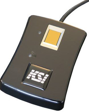 KSI, HARDWARE, BLACK USB POD WITH TCS1 FIPS 201 FINGERPRINT AND RFIDEAS RDR-80582AKU DUAL BAND (125KHZ AND 13.56MHZ) PROX READER