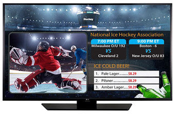 LG, 49" 1920X1080 1080P, HDMI, 1 RS232, 1 RJ-45 USB, SPEAKER, STAND, VIEWING ANGLE 178DEGREE/178DEGREE NTSC, SUPERSIGN TV FEATURE INCLUDED