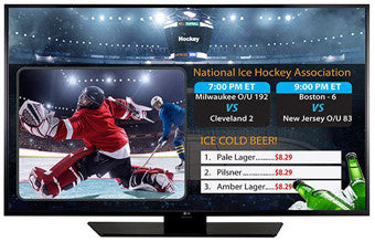 LG, 65" 1920X1080 1080P, HDMI, 1 RS232, 1 RJ-45 USB, SPEAKER, STAND, VIEWING ANGLE 178DEGREE/178DEGREE NTSC, SUPERSIGN TV FEATURE INCLUDED