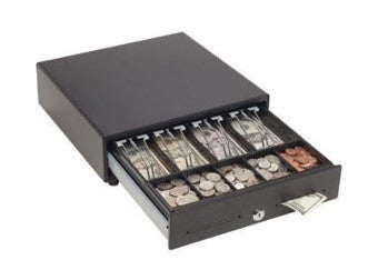 MMF, CASH DRAWER, VAL-U LINE, 13W X 14D X 4H, MANUAL TOUCH RELEASE, 4 BILL / 5 COIN TILL, BLACK