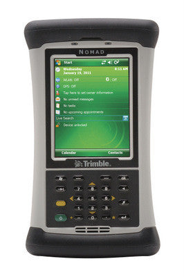 TRIMBLE, NOMAD 900B, RUGGED HANDHELD COMPUTER, NUMERIC KEYPAD, 806MHZ PROCESSOR, 128 MB RAM/512 MB FLASH MEMORY, 5200 MAH LI-ION BATTERY, GRAY, WIN MOBILE 6.1, BLUETOOTH, CF AND SD PORTS, USB