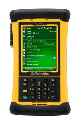TRIMBLE, NOMAD 900X, RUGGED HANDHELD COMPUTER, NUMERIC KEYPAD, 806MHZ PROCESSOR, 128 MB RAM/2GB FLASH MEMORY, 5200 MAH LI-ION BATTERY, YELLOW,WIN MOBILE 6.1, BLUETOOTH, WI-FI, GPS, WWAN, CF AND SD PO