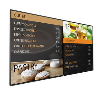 PHILIPS, 42"COMMERCIAL (24X7) E-LED MONITOR, 6.5 MM SYMMETRIC BEZEL, 1920 X 1080 PIXELS 500 CD/M2, 16G EMBEDDED MEMORY, DUAL HDMI INPUTS, DP/DVI/VGA DAISY CHAIN, OPS, 3 YR WARRANTY, EVENT SCHEDULING