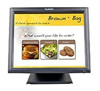 PLANAR, PT1745R, 17" BLACK ECONOMICAL 5-WIRE RESISTIVE TOUCH SCREEN LCD WITH DUAL USB/SERIAL CONTROLLER, INTERNAL POWER, SPEAKERS