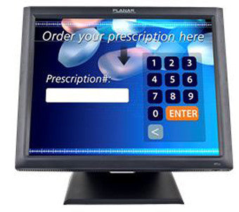 PLANAR, PT1945R, 19" BLACK ECONOMICAL 5-WIRE RESISTIVE TOUCH SCREEN EDGE-LIT LED LCD WITH DUAL USB/SERIAL CONTROLLER, INTERNAL POWER, SPEAKERS
