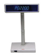 POSIFLEX, CUSTOMER DISPLAY, 2X20 VFD, 9MM CHARACTERS, SERIAL, REAR MONITOR MOUNT, FOR ALL KS SERIES TERMINALS