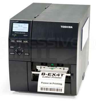 TOSHIBA, THERMAL BARCODE PRINTER, BEX4T1, 4IN WIDE, 203DPI, 14IPS, RIBBON SAVE, LAN, USB,PEEL OFF WITH INTERNAL LINER REWINDER