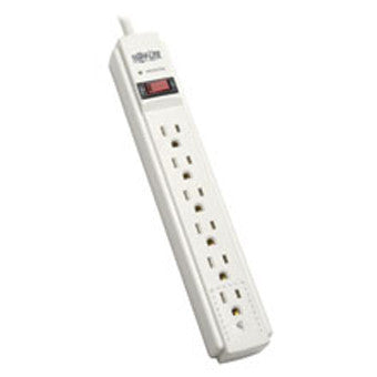 TRIPP-LITE, SURGE PROTECTOR/SUPPRESSOR 6 OUTLETS 6' CORD 750 JOULES, HOLDS 3 TRANSFORMERS