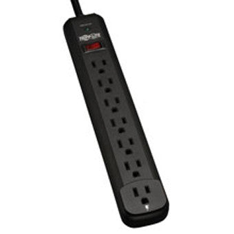 TRIPP-LITE, SURGE SUPPRESOR, 7 OUTLETS, 12 FOOT CORD, BLACK, 1000 JOULES, PROTECTED LED, 25K ULTIMATE LIFETIME INSURANCE