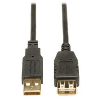 TRIPP-LITE, USB A/A EXTENSION GOLD CABLE A-M/F FOR USB2.0 CABLE - 6'