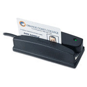 ID TECH, OMNI COMBO READER BC/MSR TRACK 1 & 2, VIS RED, USB, BLACK