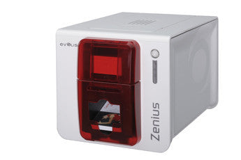 EVOLIS, ZENIUS CLASSIC PRINTER, SINGLE SIDED, WITHOUT OPTION, USB, RED TRIM, USB CABLE INCLUDED